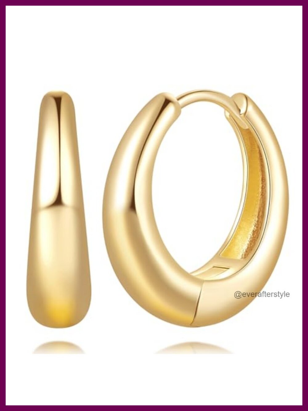 14k Gold Plated Hoop Earrings for Women